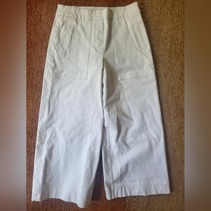 Spanx White Wide Leg Crop Pants